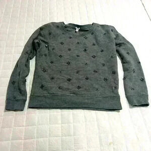 J. Crew Snowflake Sweater Charcoal Gray Size: S